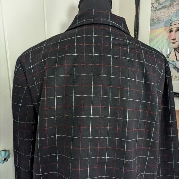 Pendleton Virgin Wool Black Grid Blazer 16 Countryside Clown Ranch Rebel Punk - Picture 7 of 9